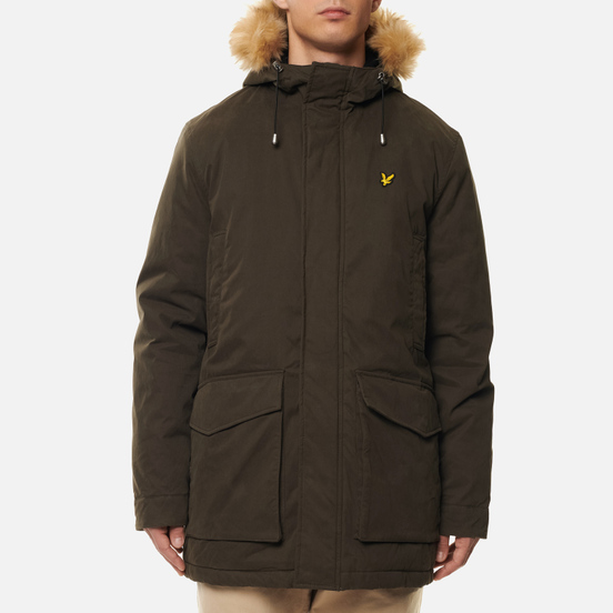 Мужская куртка парка Lyle & Scott Winter Weight Microfleece Lined Trek Green