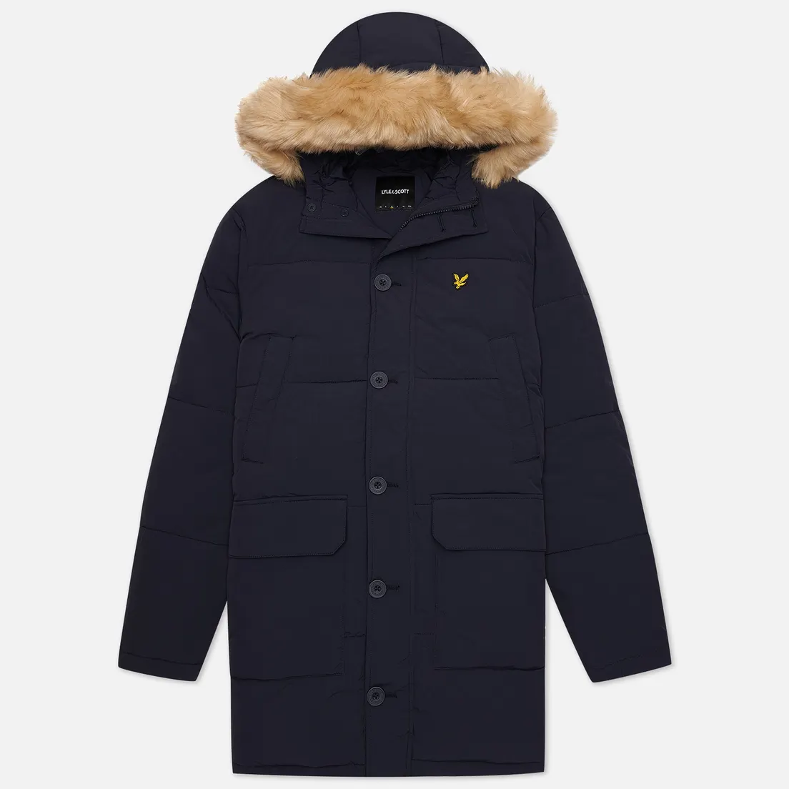 Lyle & Scott Мужская куртка парка Long Puffer With Heavyweight Lining