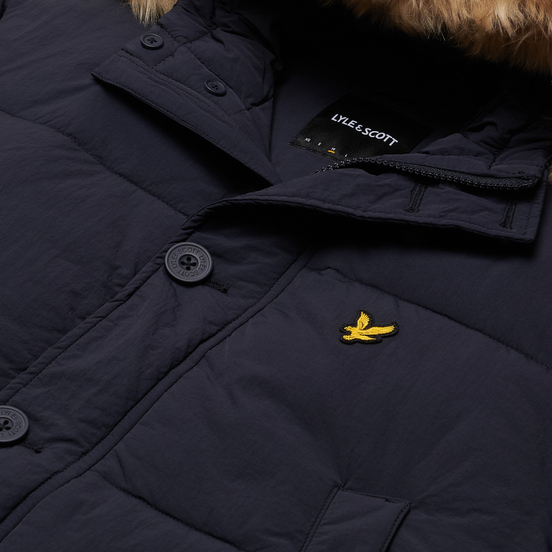 Мужская куртка парка Lyle & Scott Long Puffer With Heavyweight Lining Dark Navy