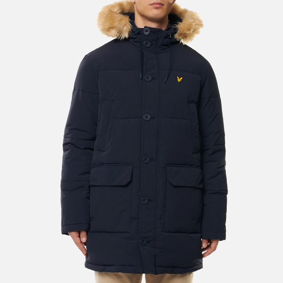 Мужская куртка парка Lyle & Scott Long Puffer With Heavyweight Lining Dark Navy