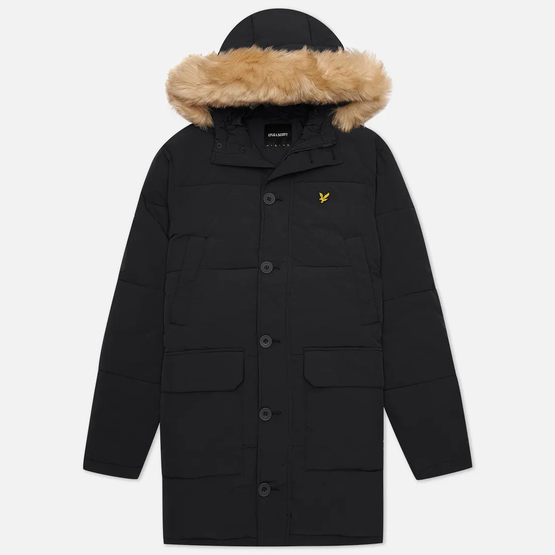 Lyle & Scott Мужская куртка парка Long Puffer With Heavyweight Lining