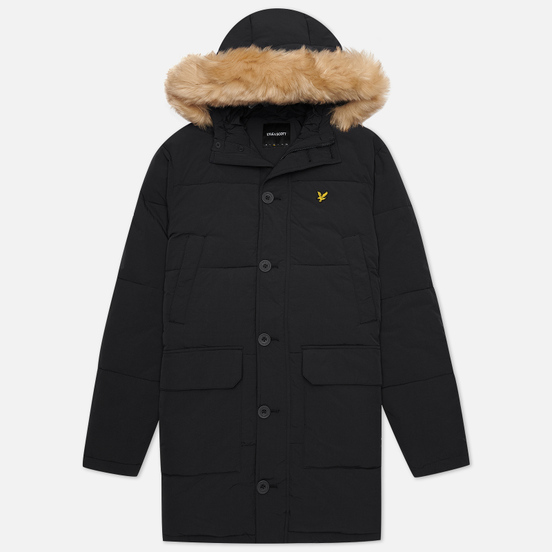 Мужская куртка парка Lyle & Scott Long Puffer With Heavyweight Lining Jet Black