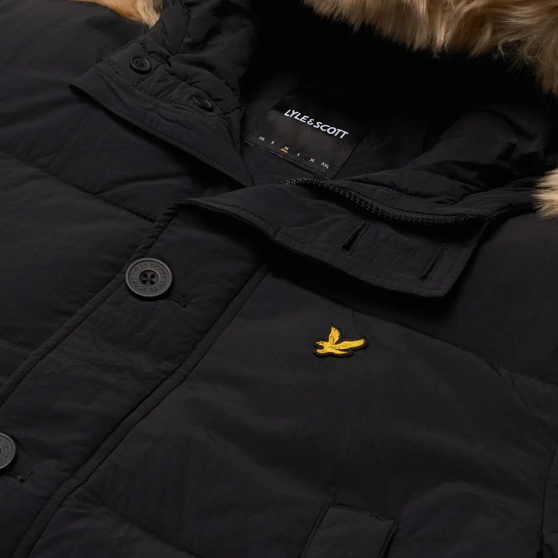 Lyle & Scott Мужская куртка парка Long Puffer With Heavyweight Lining