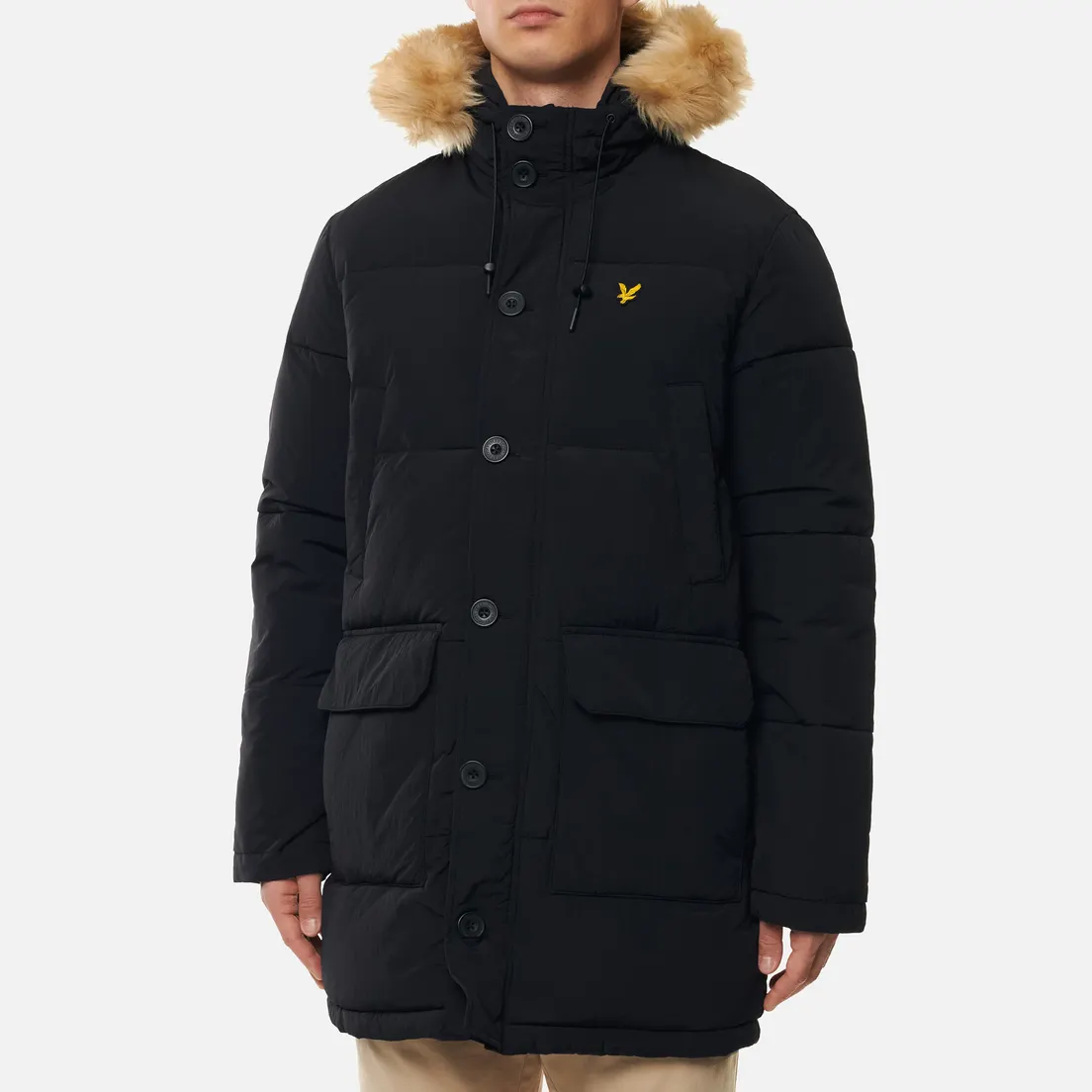 Lyle & Scott Мужская куртка парка Long Puffer With Heavyweight Lining