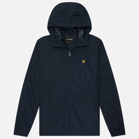 Мужская куртка ветровка Lyle & Scott Lightweight Hooded Zip Through, цвет синий, размер XL