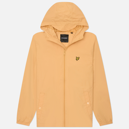 Мужская куртка ветровка Lyle & Scott Zip Through Hooded, цвет оранжевый, размер L
