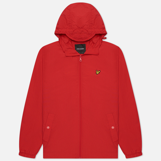 Мужская куртка ветровка Lyle & Scott Zip Through Hooded Gala Red