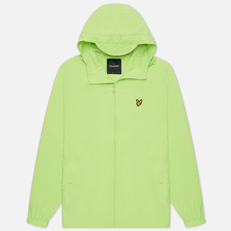 Мужская куртка ветровка Lyle & Scott Zip Through Hooded, цвет зелёный, размер M