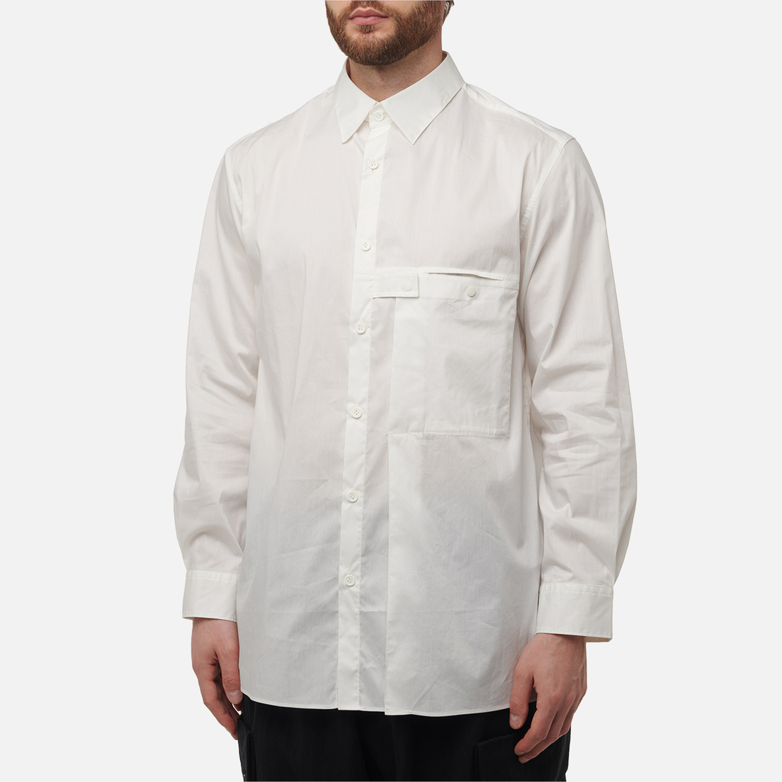 Y-3 Мужская рубашка Pleated Pocket