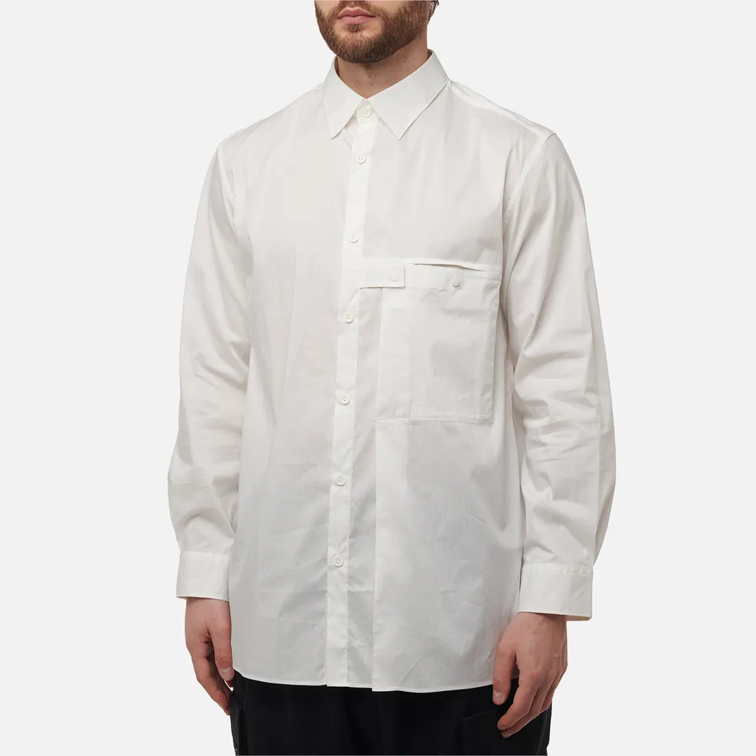 Y-3 Мужская рубашка Pleated Pocket