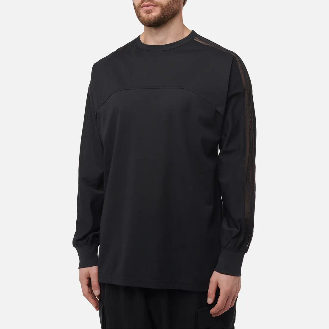 Y-3 Мужской лонгслив Mesh 3-Stripes