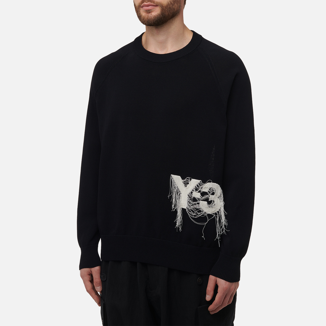 Y-3 Мужская толстовка Logo Knit Crew