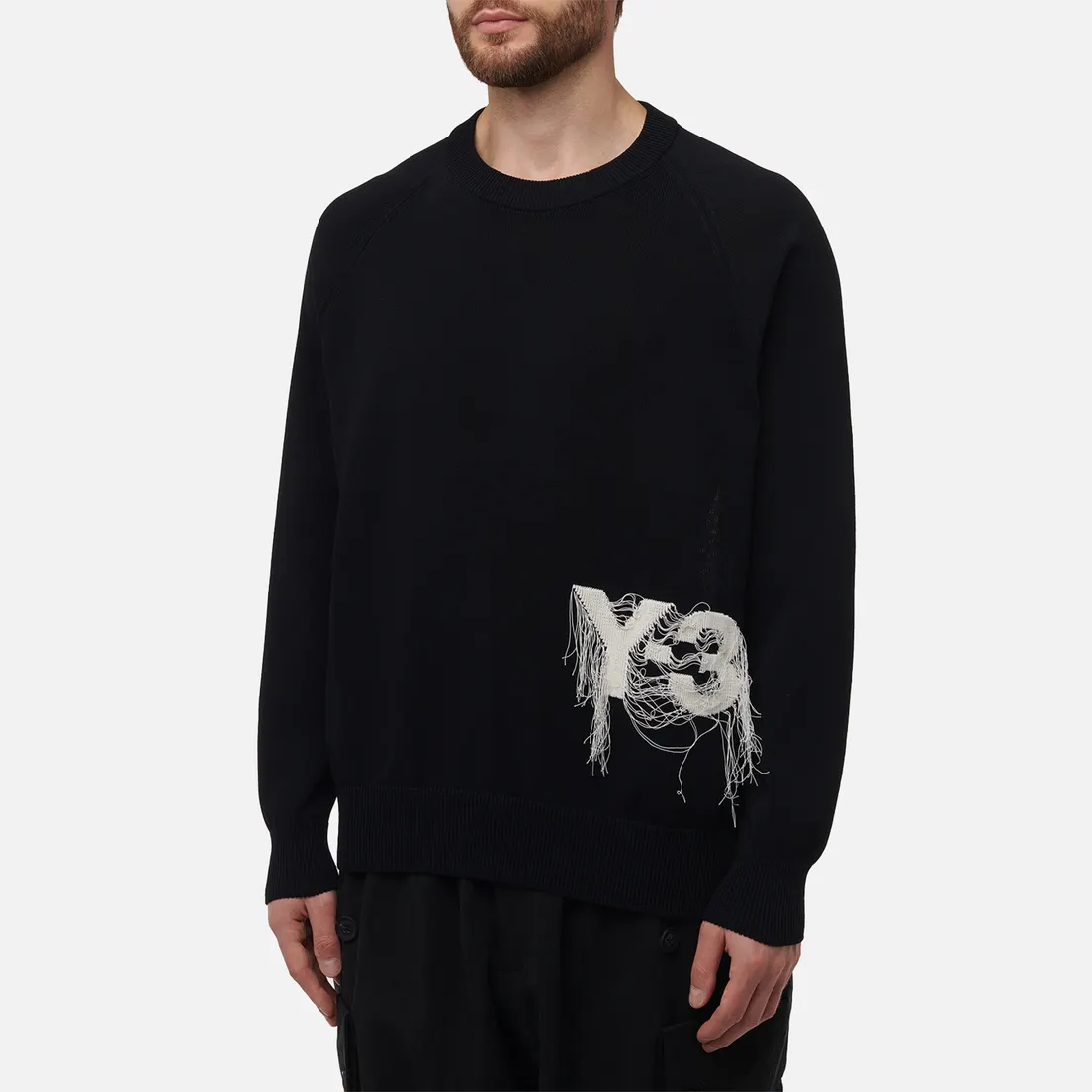 Y-3 Мужская толстовка Logo Knit Crew