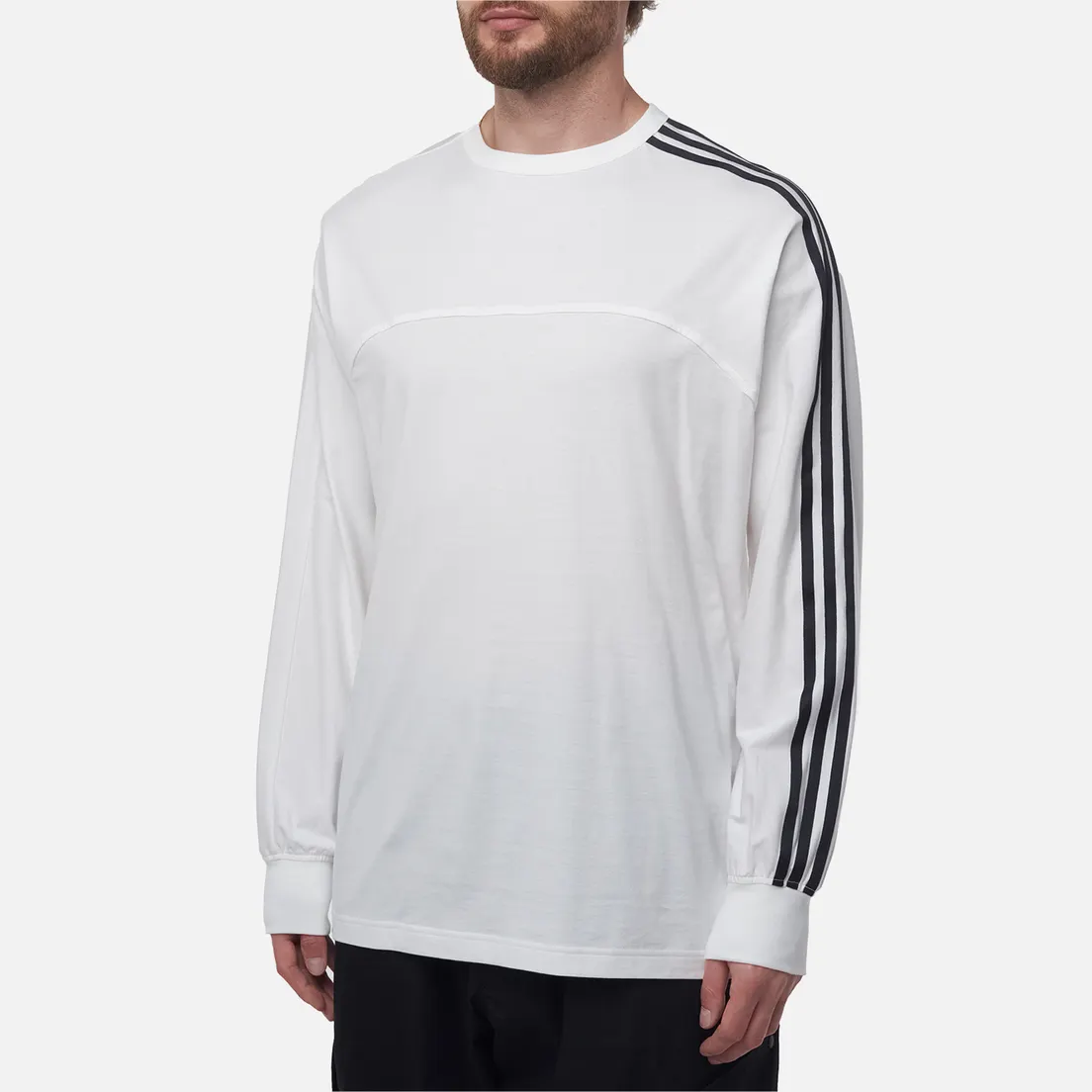 Y-3 Мужской лонгслив Matte Satin 3-Stripes
