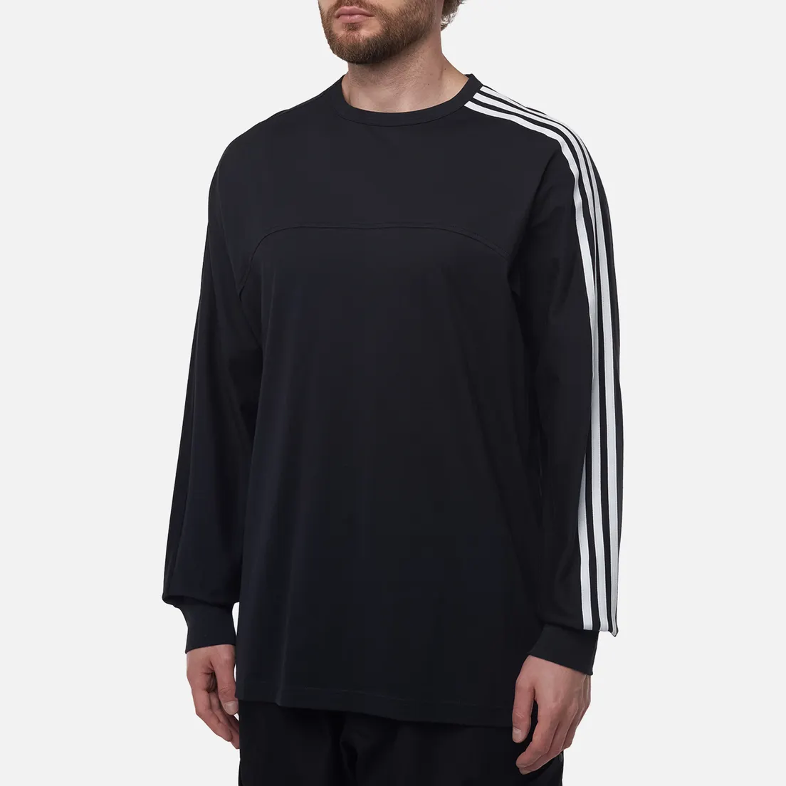 Y-3 Мужской лонгслив Matte Satin 3-Stripes