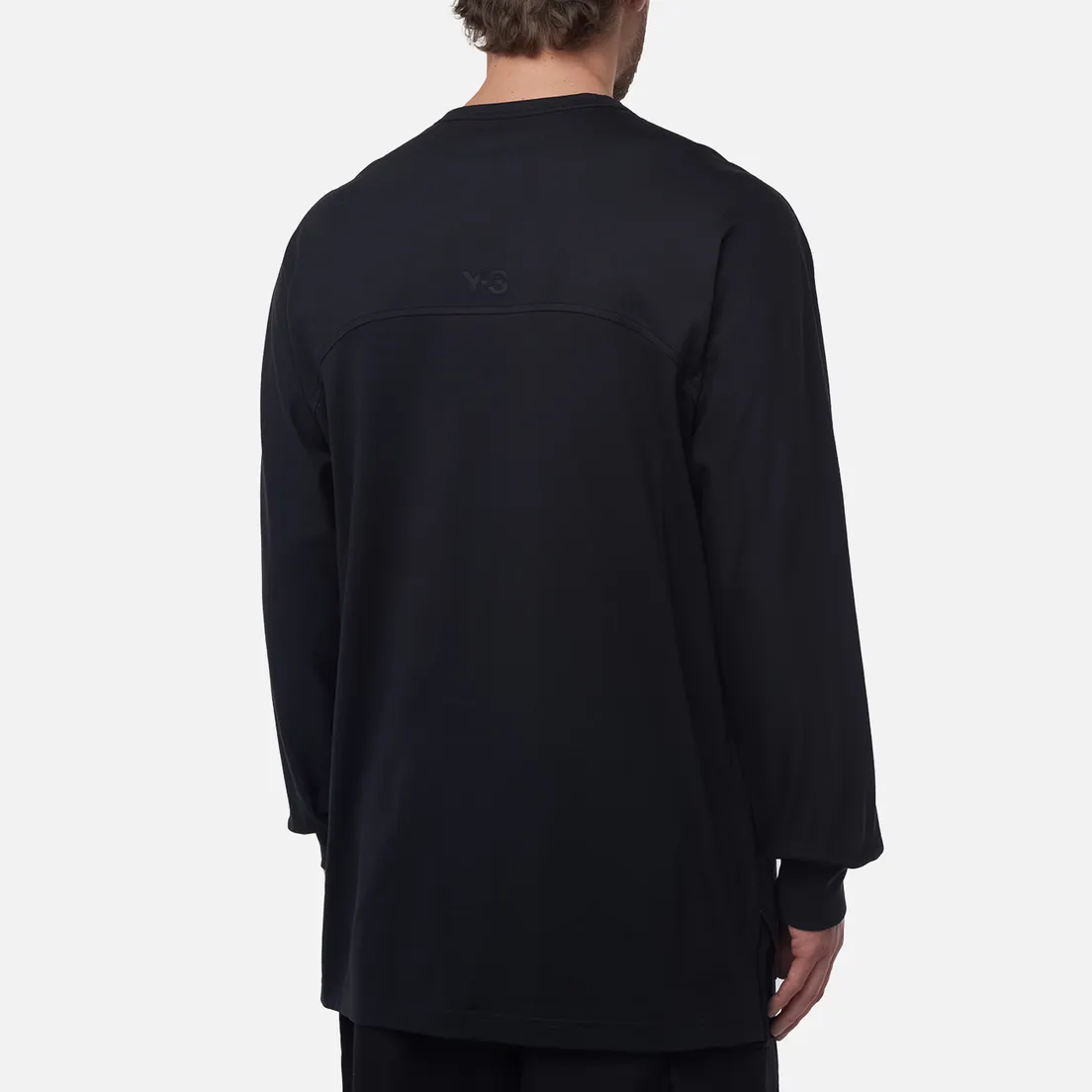 Y-3 Мужской лонгслив Matte Satin 3-Stripes