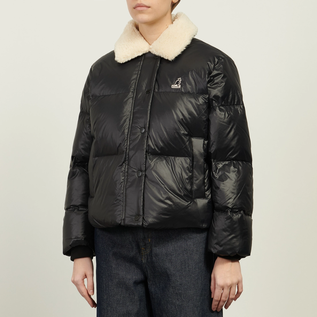 Kangol Женский пуховик Shearling Collar Down