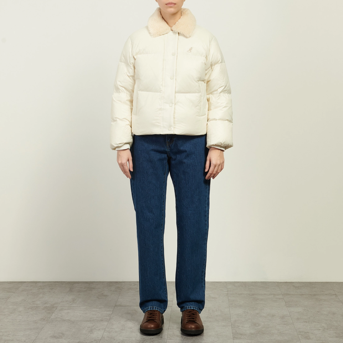 Kangol Женский пуховик Shearling Collar Down