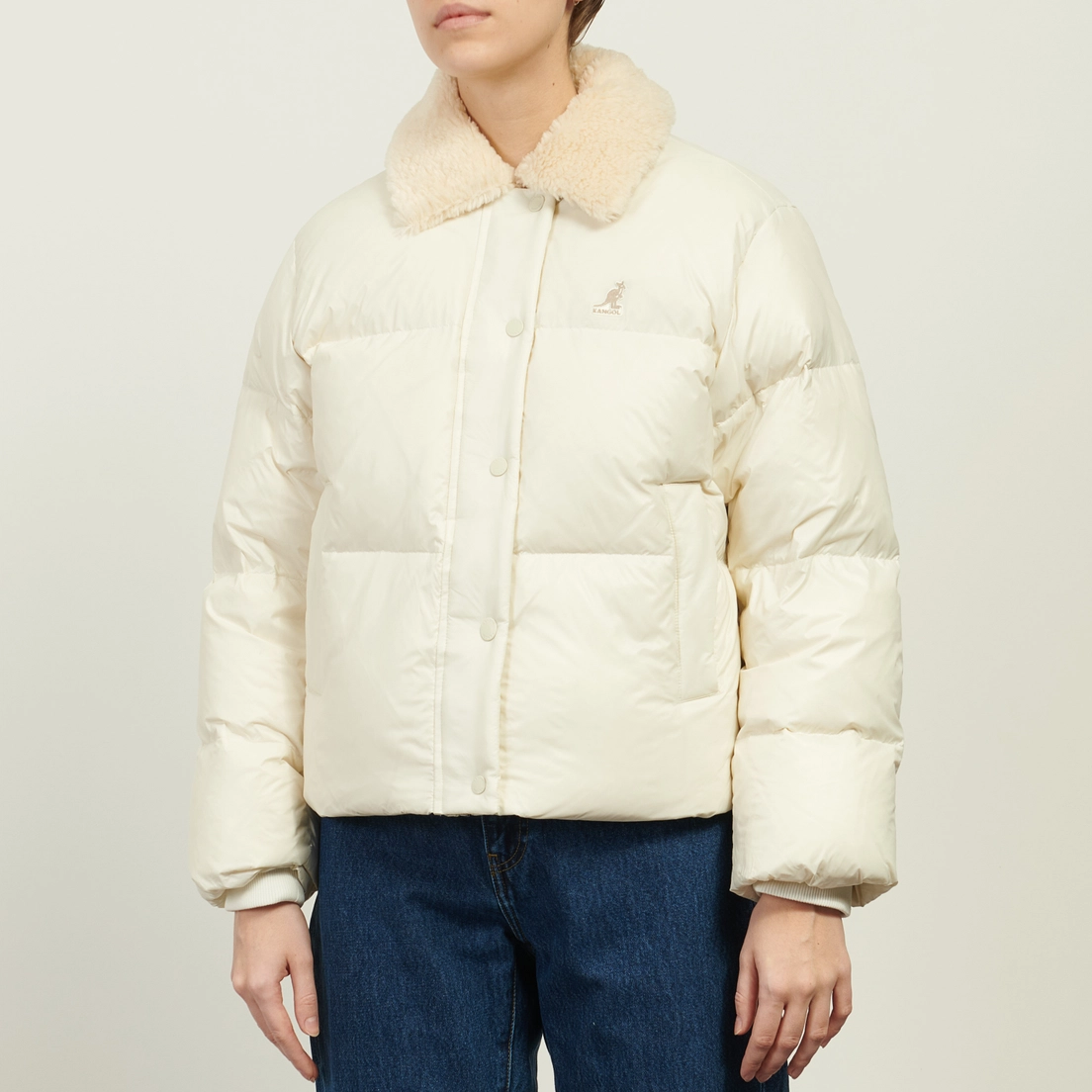 Kangol Женский пуховик Shearling Collar Down