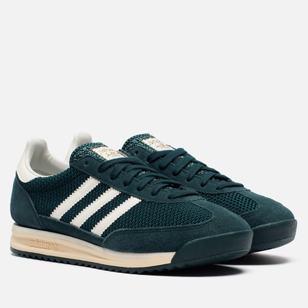 Мужские кроссовки adidas Originals SL 72 RS, цвет зелёный, размер 46.5 EU