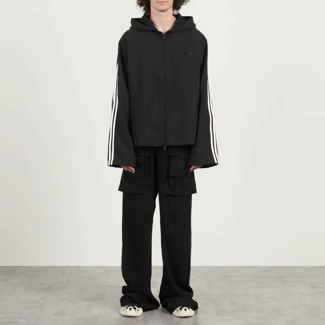 Y-3 Мужская толстовка Wire 3-Stripes Full Zip Hoodie