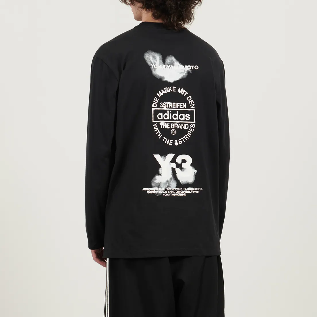Y-3 Мужской лонгслив Graphic Stacked Logo