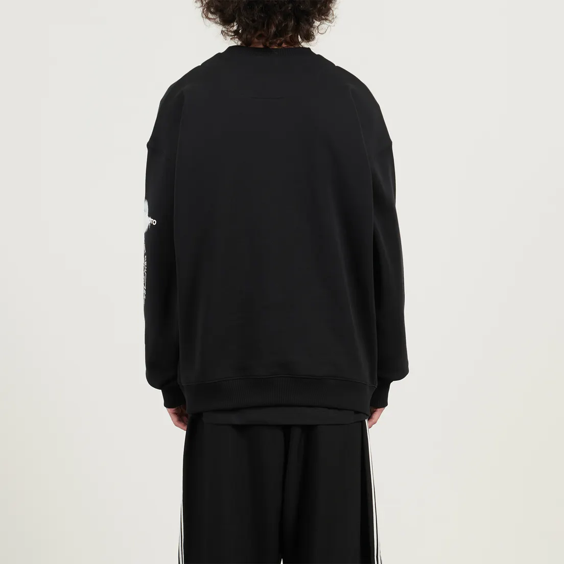 Y-3 Мужская толстовка Graphic Stacked Logo Crew