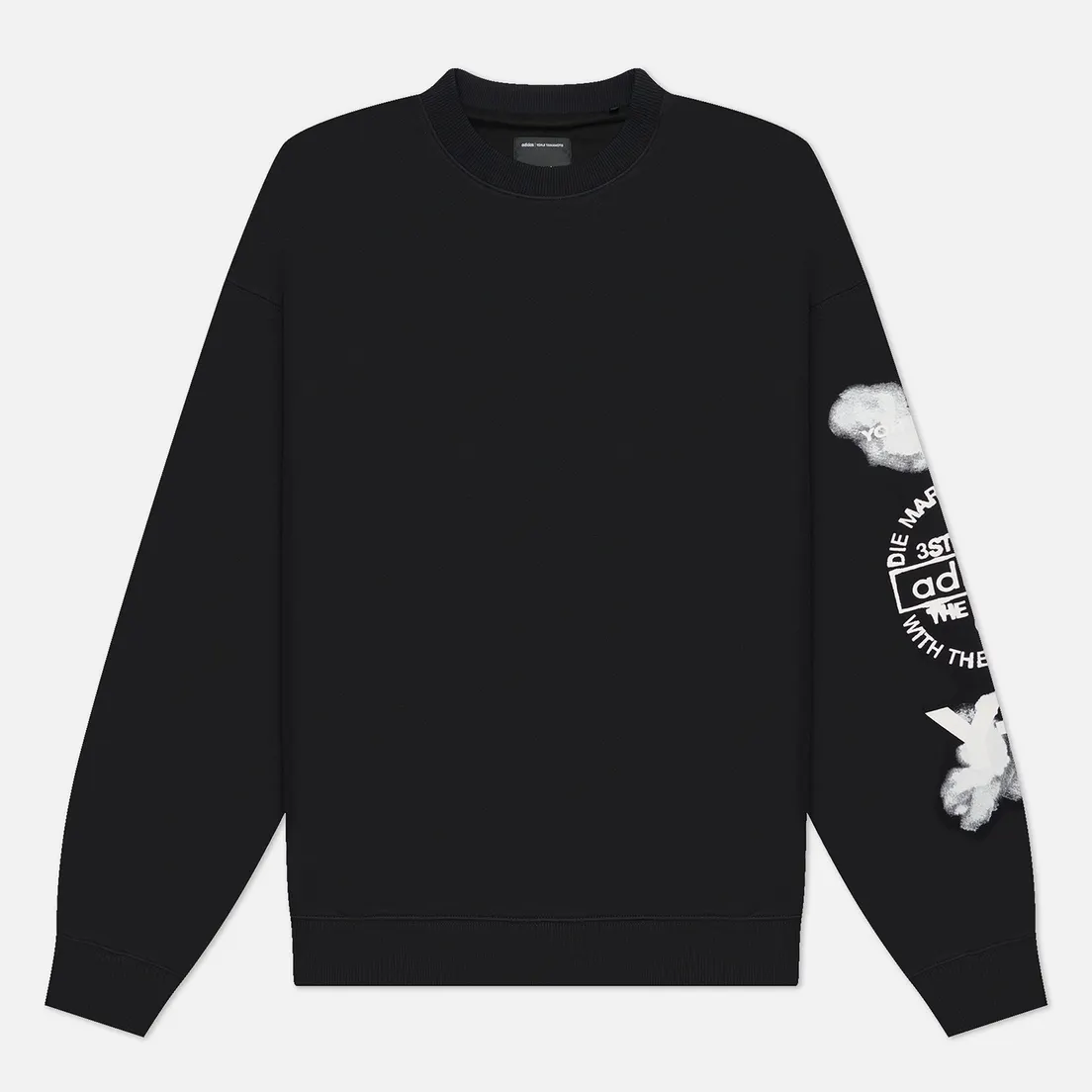 Y-3 Мужская толстовка Graphic Stacked Logo Crew