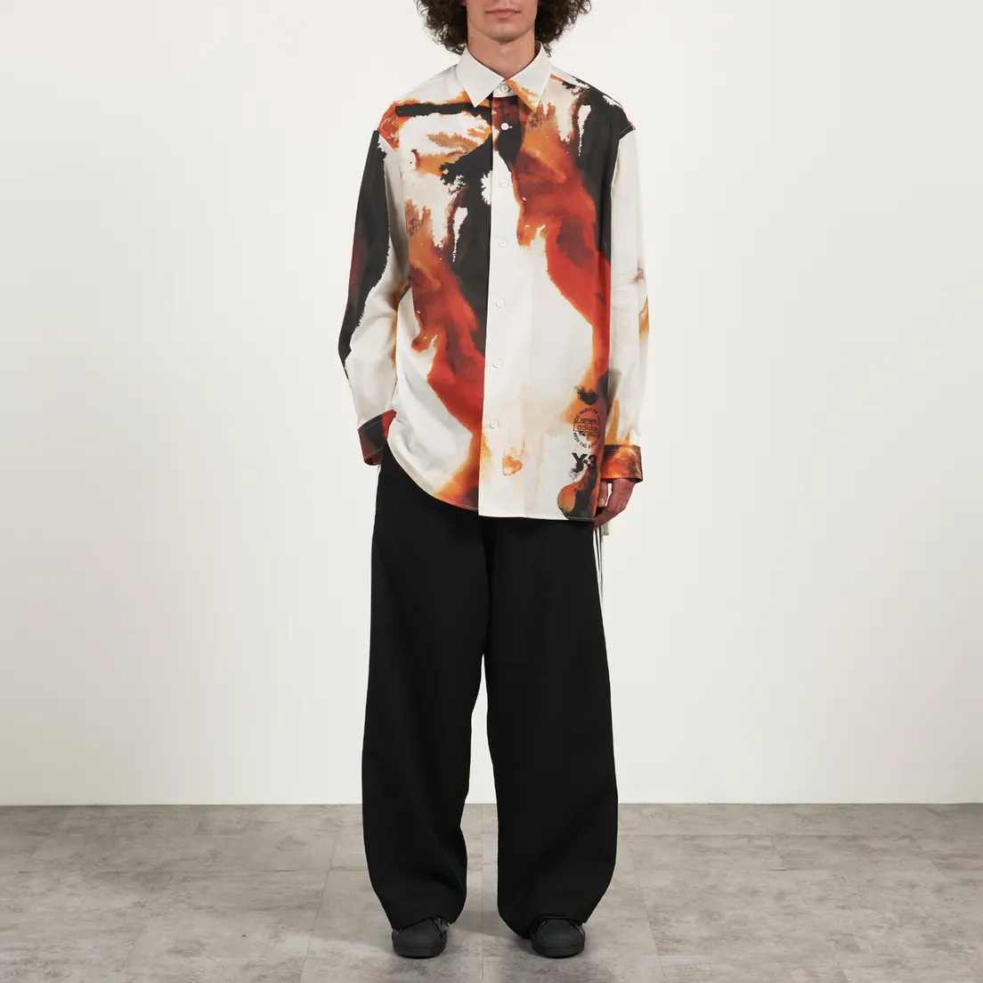 Y-3 Мужская рубашка Graphic Amber Ink