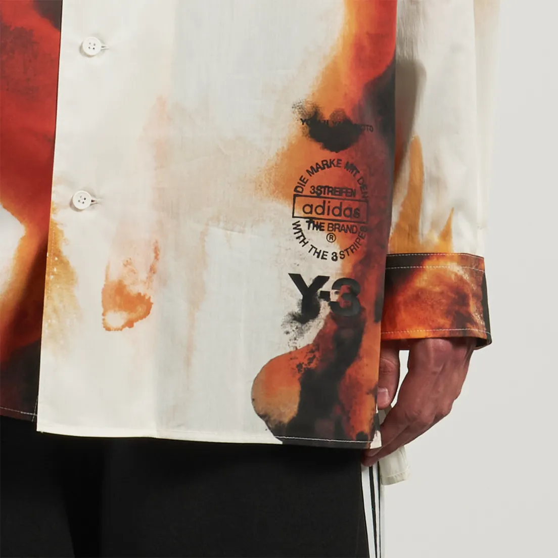 Y-3 Мужская рубашка Graphic Amber Ink