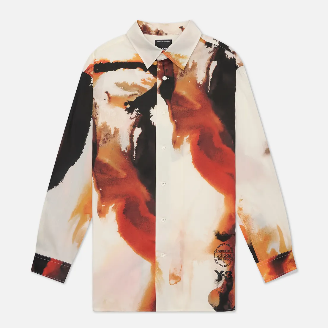 Y-3 Мужская рубашка Graphic Amber Ink