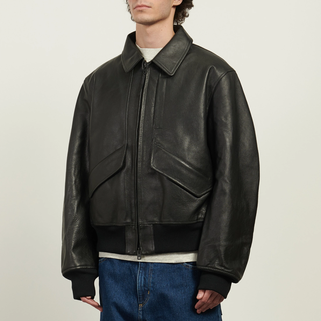 Y-3 Мужская куртка бомбер Leather Regular