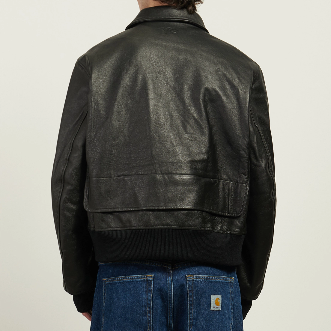 Y-3 Мужская куртка бомбер Leather Regular