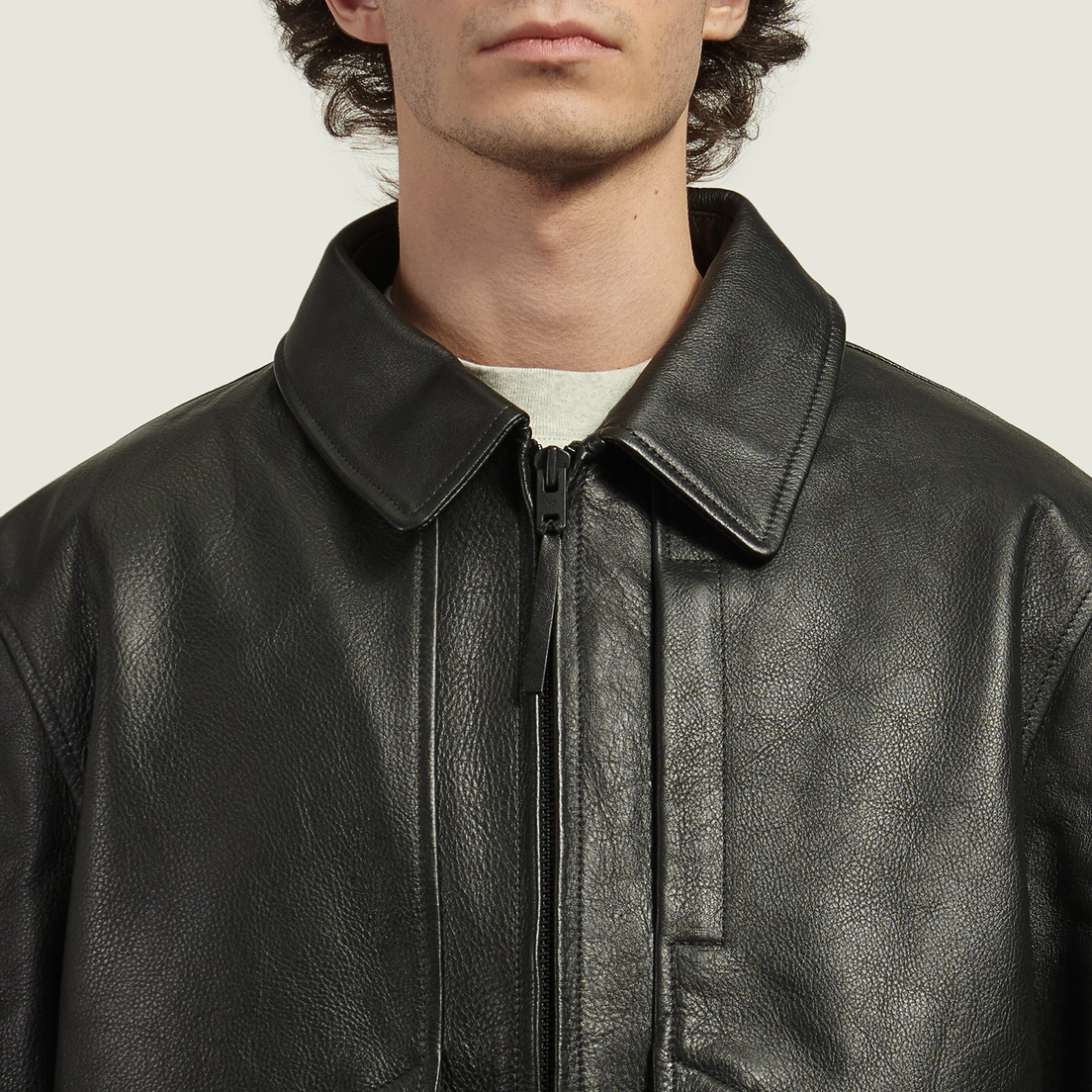 Y-3 Мужская куртка бомбер Leather Regular