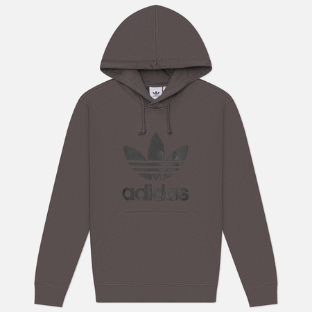 Мужская толстовка adidas Originals Trefoil Hoodie, цвет серый, размер L