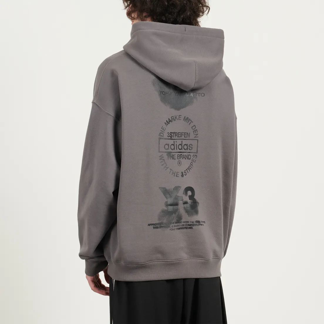 Y-3 Мужская толстовка Graphic Stacked Logo Hoodie