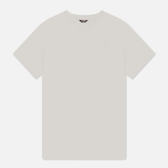 K-Way EDWING T-Shirt Uomo – Girocollo In Jersey 100% Cotone, Vestibilità Regolare, Manica Raglan, Logo In Silicone, Nero