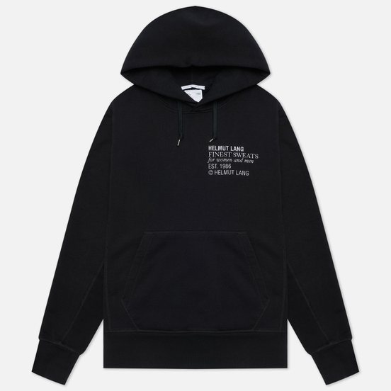 Мужская толстовка Helmut Lang Finest Emblem Standard Hoodie Basalt Black