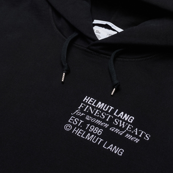 Мужская толстовка Helmut Lang Finest Emblem Standard Hoodie Basalt Black
