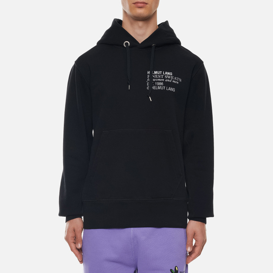Мужская толстовка Helmut Lang Finest Emblem Standard Hoodie Basalt Black