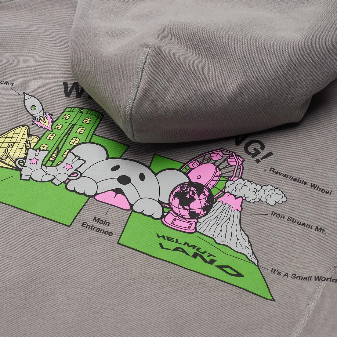 Helmut Lang Мужская толстовка Helmut Land Map Standard Hoodie