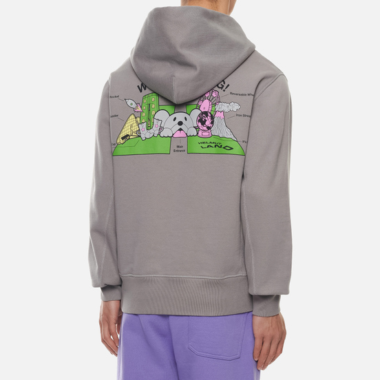 Мужская толстовка Helmut Lang Helmut Land Map Standard Hoodie Sartorial Steel