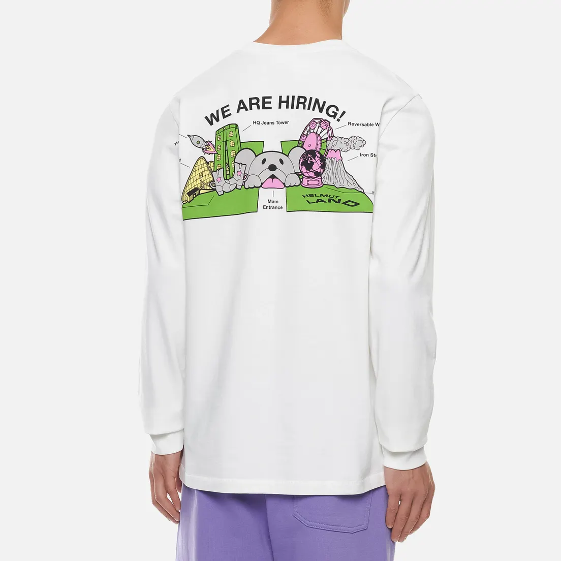 Helmut Lang Мужской лонгслив Helmut Land Map