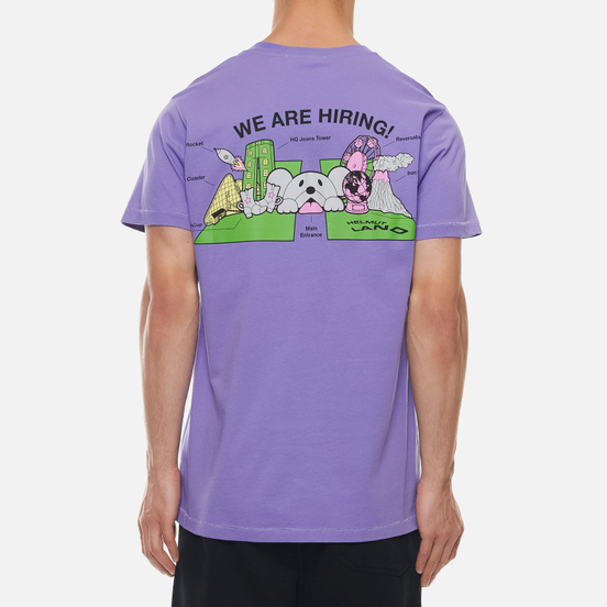 Мужская футболка Helmut Lang Helmut Land Map Standard Voltaic Purple