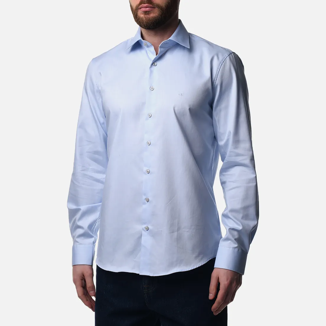 Calvin Klein Jeans Мужская рубашка Twill Easy Care Fitted
