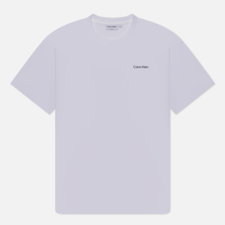 фото Мужская футболка calvin klein jeans micro logo interlock, цвет белый, размер s