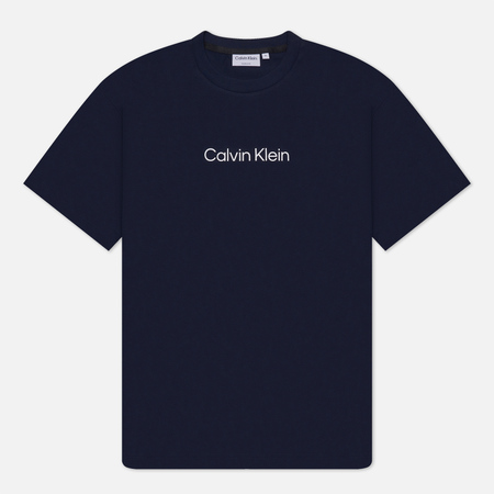 фото Мужская футболка calvin klein jeans hero logo comfort, цвет синий, размер s