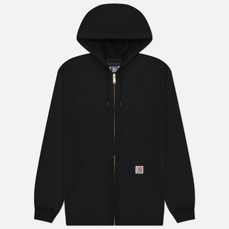 Мужская толстовка Carhartt Loose Fit Midweight Full-Zip Hoodie, цвет чёрный, размер XXL