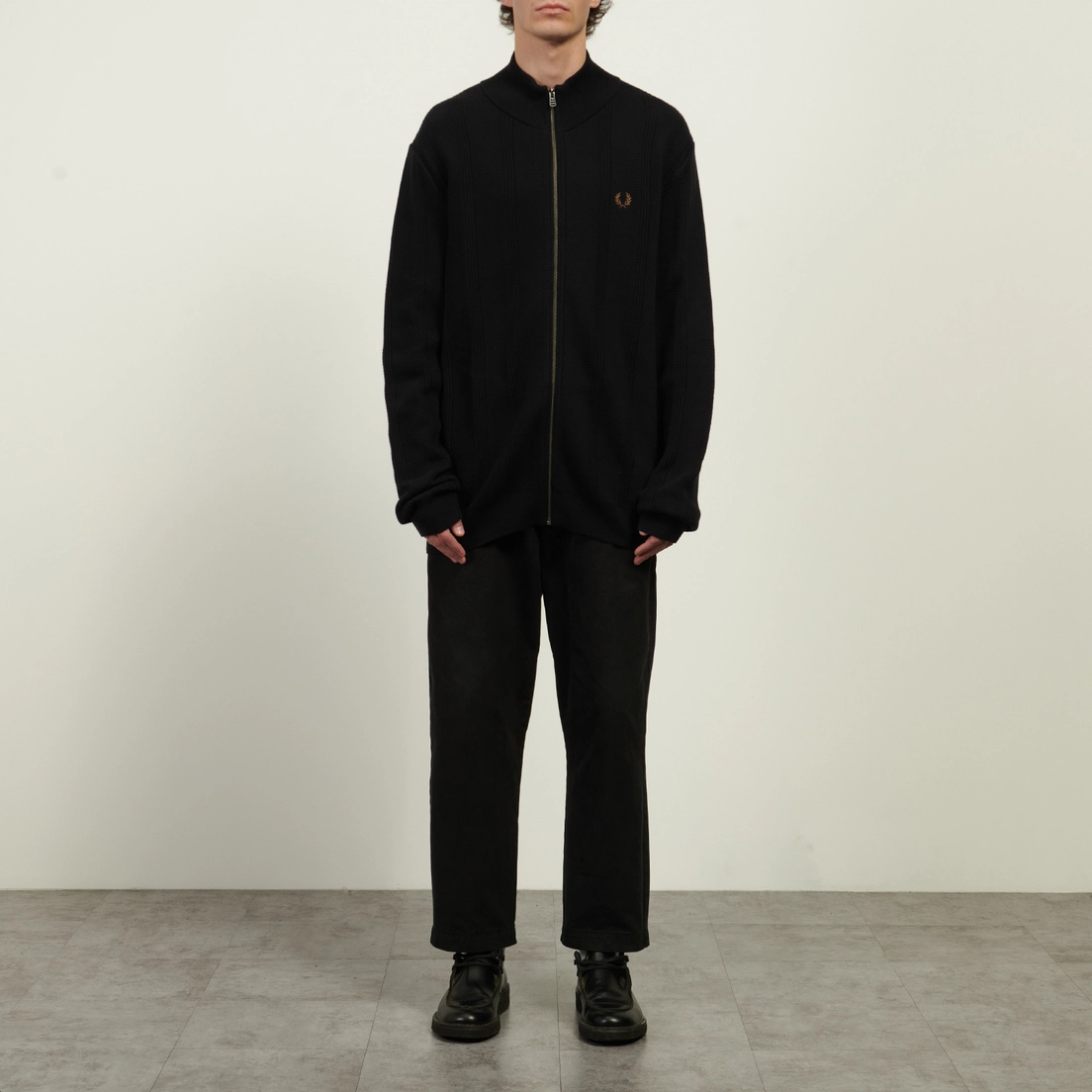 Fred Perry Мужской свитер Textured Zip Through Cardigan