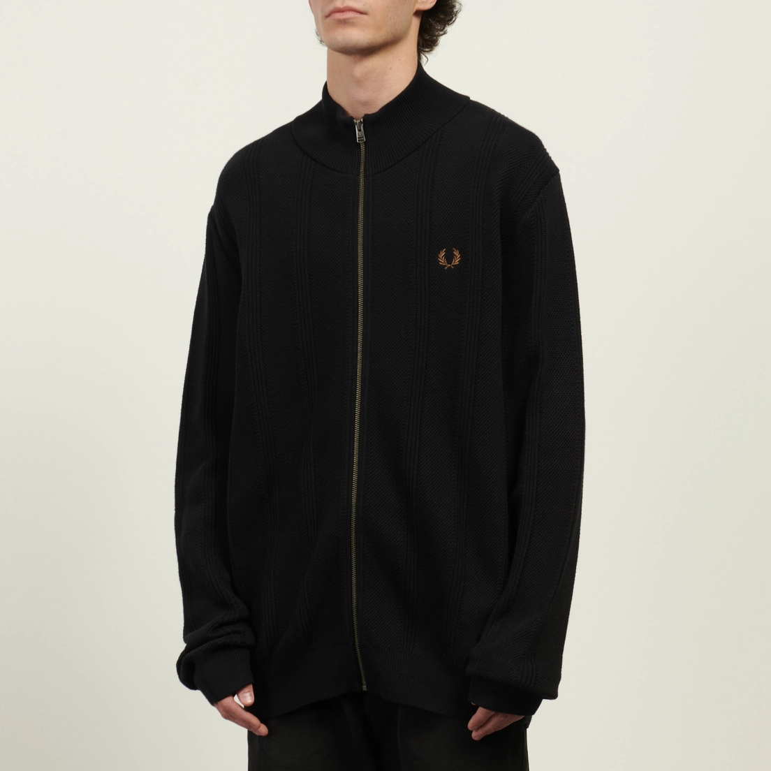 Fred Perry Мужской свитер Textured Zip Through Cardigan